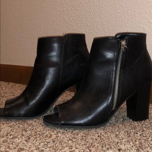 Black Open Toe Bootie